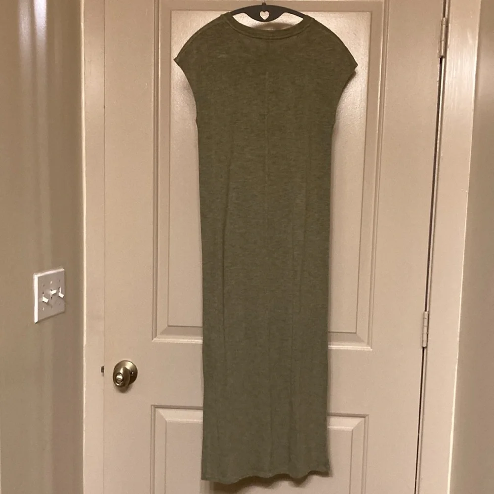 Madewell Green Crew Neck T-Shirt Dress- Size XS - Picture 4 of 5